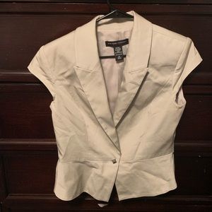 Barely work blouse/vest with diamond button